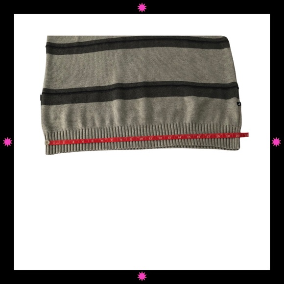 MEN'S GRAY SWEATER WITH GRAY/BLACK STRIPES BY NAUTICA XL - Picture 8 of 9